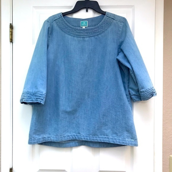 Martha Stewart Everyday Denim Top Size M Martha Stewart Everyday Denim Top Size M